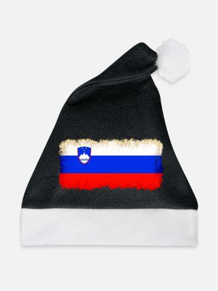 Geschenk für Slowenien - Weihnachtsmütze - Schwarz/Weiß