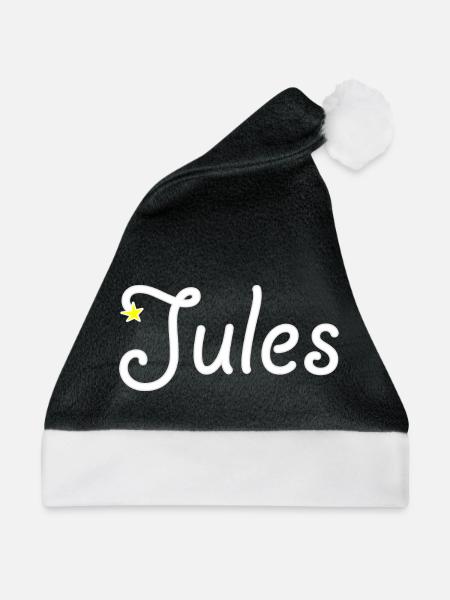 Jules - Weihnachtsmütze - Schwarz/Weiß - Vorne