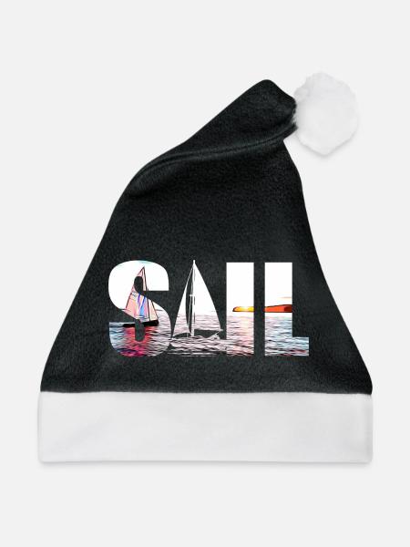 SEGEL - Weihnachtsmütze - Schwarz/Weiß - Vorne