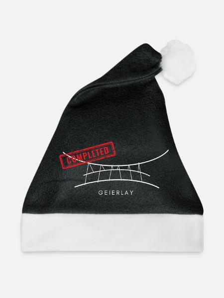 Geierlay Seilbrücken Design - Weihnachtsmütze - Schwarz/Weiß