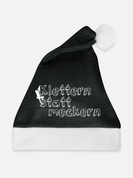 klettern statt meckern - Weihnachtsmütze - Schwarz/Weiß