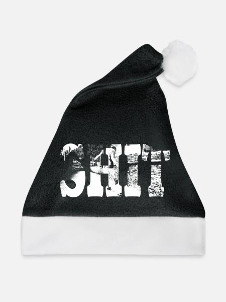 Shit - Weihnachtsmütze - Schwarz/Weiß
