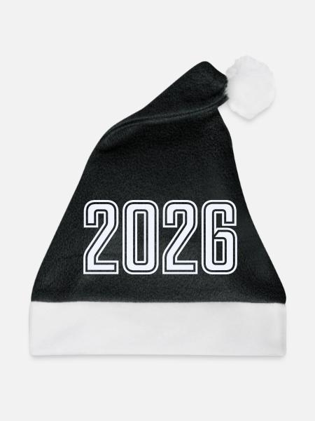 2026 - Weihnachtsmütze - Schwarz/Weiß