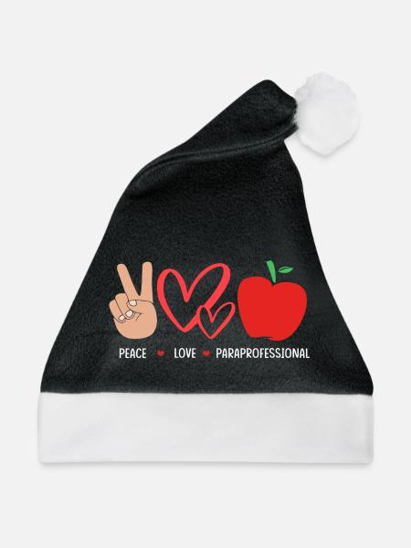 Lehrerassistent Paraprofessional Paraeducator - Weihnachtsmütze - Schwarz/Weiß