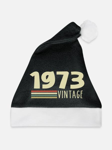 1973-Jubiläum-1973-retro-1973 - Weihnachtsmütze - Schwarz/Weiß