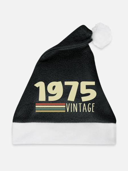 1975-Jubiläum-1975-retro-1975 - Weihnachtsmütze - Schwarz/Weiß
