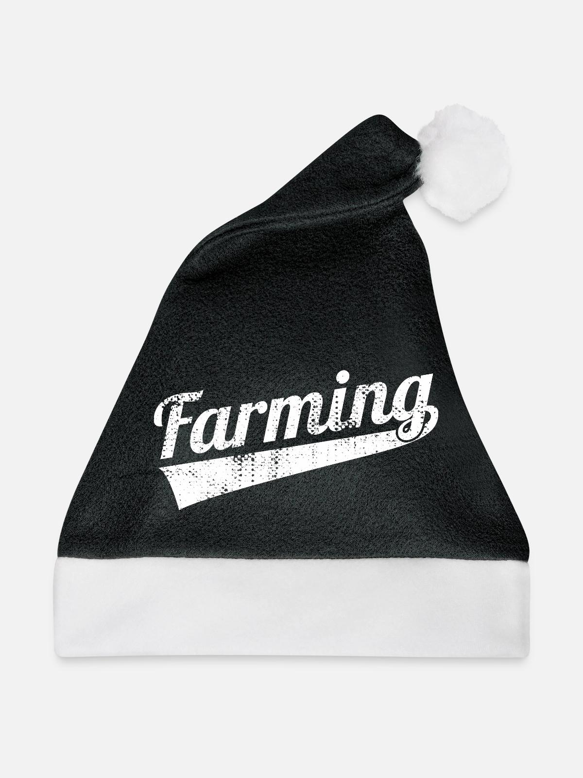 Farming - Weihnachtsmütze - Schwarz/Weiß - Vorne