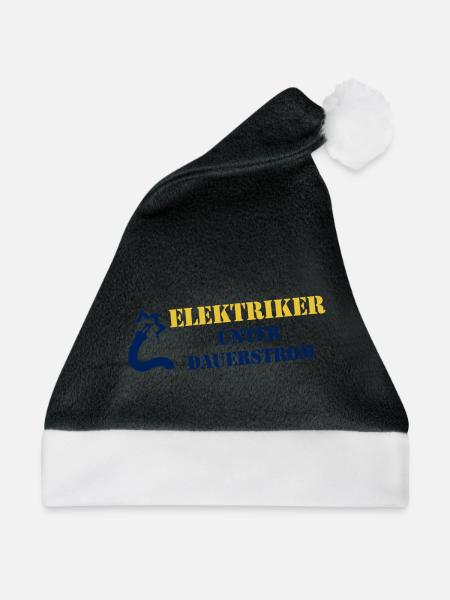 Elektriker Unter Dauerstrom - Weihnachtsmütze - Schwarz/Weiß