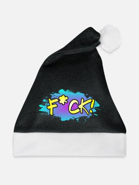 Fuck/F*ck - Weihnachtsmütze - Schwarz/Weiß