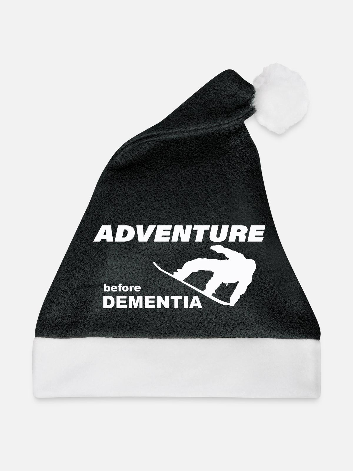 SNOWBOARD ADVENTURE - Weihnachtsmütze - Schwarz/Weiß - Vorne