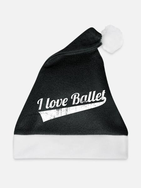Ich liebe Ballett - Weihnachtsmütze - Schwarz/Weiß