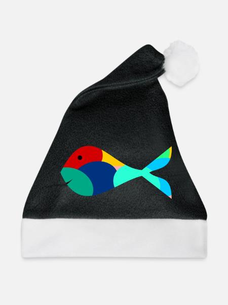 FISCH. SARDINE. APRILSCHERZ. MEER. OZEAN - Weihnachtsmütze - Schwarz/Weiß
