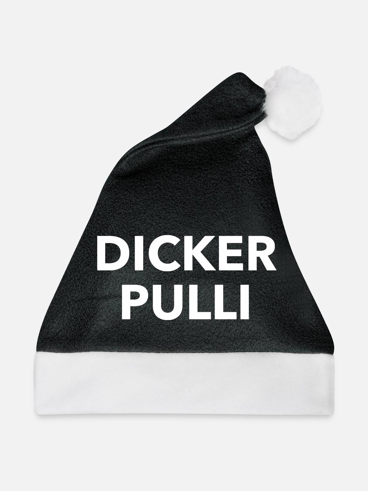 Dicker Pulli Kontrast Typo - Weihnachtsmütze - Schwarz/Weiß - Vorne