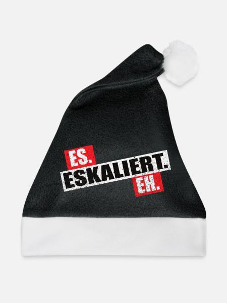 Es Eskaliert Eh - Weihnachtsmütze - Schwarz/Weiß