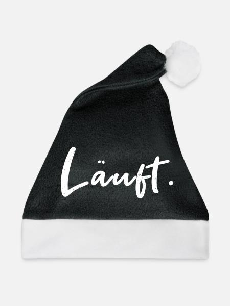 Läuft. – Handlettering Statement - Weihnachtsmütze - Schwarz/Weiß