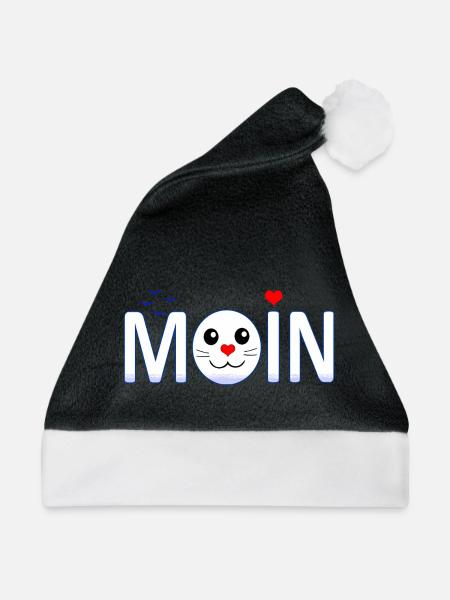 Moin Moin - Weihnachtsmütze - Schwarz/Weiß