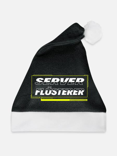 Server Flüsterer - Weihnachtsmütze - Schwarz/Weiß - Vorne