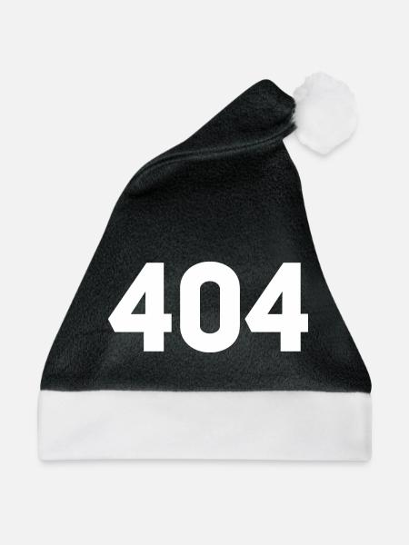 404 - Seite nicht gefunden - Weihnachtsmütze - Schwarz/Weiß - Vorne