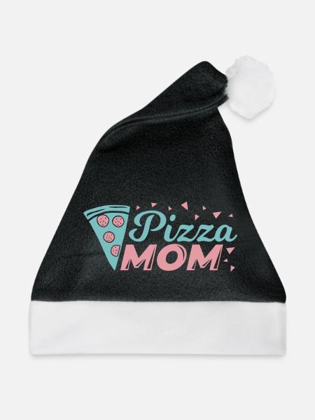 Pizza Mutter - Weihnachtsmütze - Schwarz/Weiß