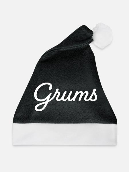 Grums weiß - Weihnachtsmütze - Schwarz/Weiß
