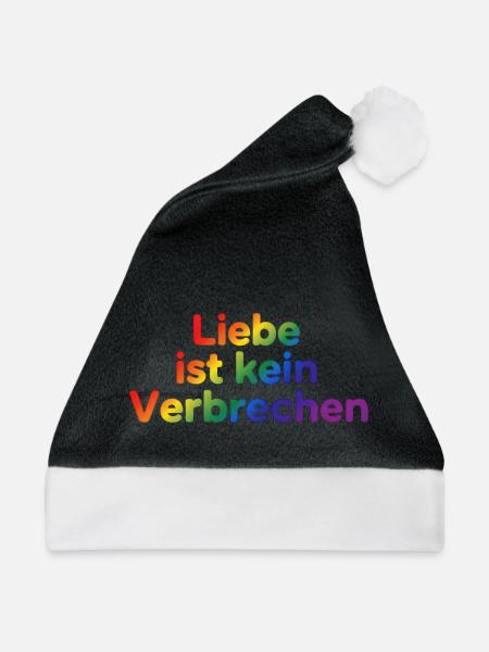 Liebe ist kein Verbrechen – Pride Statement - Weihnachtsmütze - Schwarz/Weiß