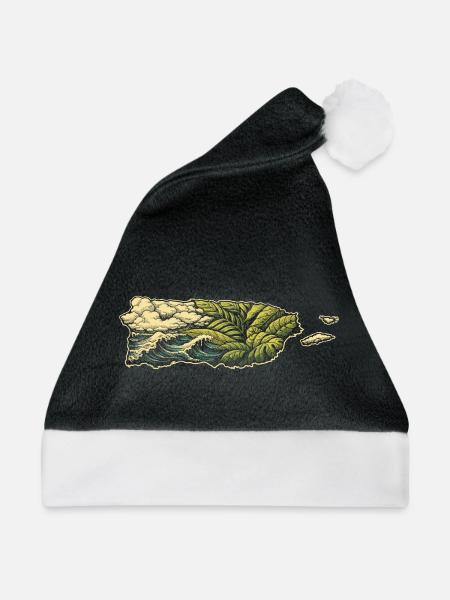 Puerto Rico Boricua - Weihnachtsmütze - Schwarz/Weiß