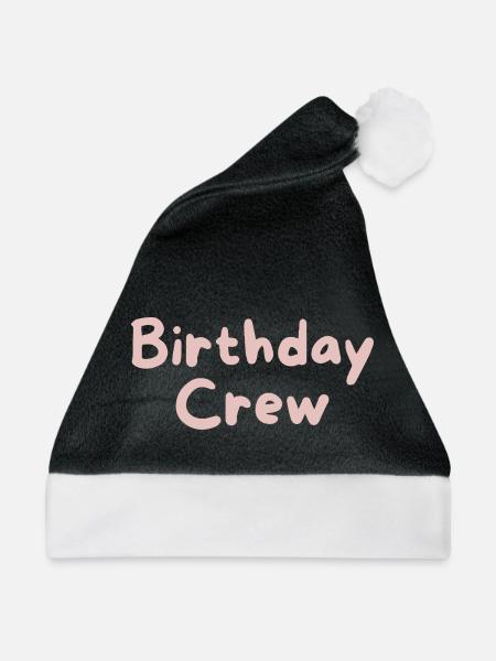 Birthday Crew - Weihnachtsmütze - Schwarz/Weiß