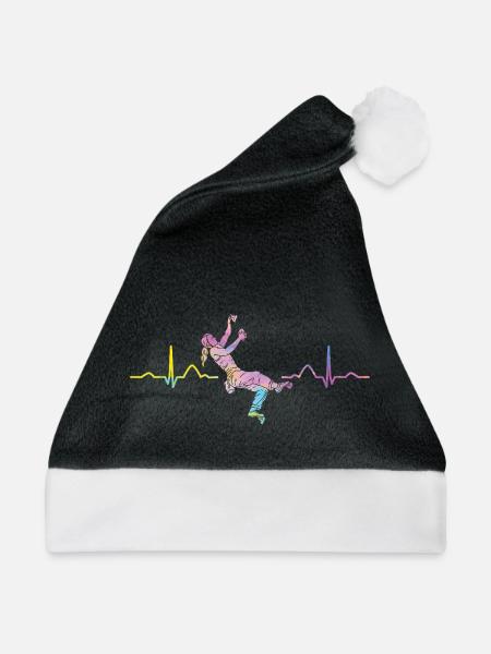 Boulderer Herzschlag Boulder Bouldern - Weihnachtsmütze - Schwarz/Weiß