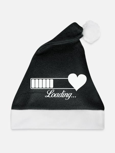 Herz-Loading Fortschritt - Weihnachtsmütze - Schwarz/Weiß