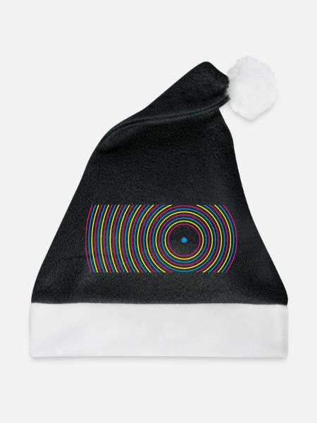 schallplatte - Weihnachtsmütze - Schwarz/Weiß