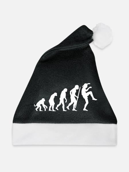 Lustige Evolution Karate Vintage 80er Crane Kick - Weihnachtsmütze - Schwarz/Weiß - Vorne