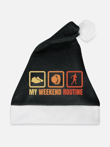 Läufer Wochenendroutine - Weihnachtsmütze - Schwarz/Weiß