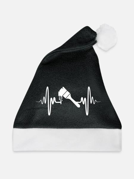 Maler Bürste - Weihnachtsmütze - Schwarz/Weiß - Vorne