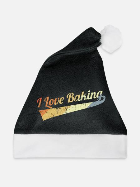 I Love Baking - Weihnachtsmütze - Schwarz/Weiß