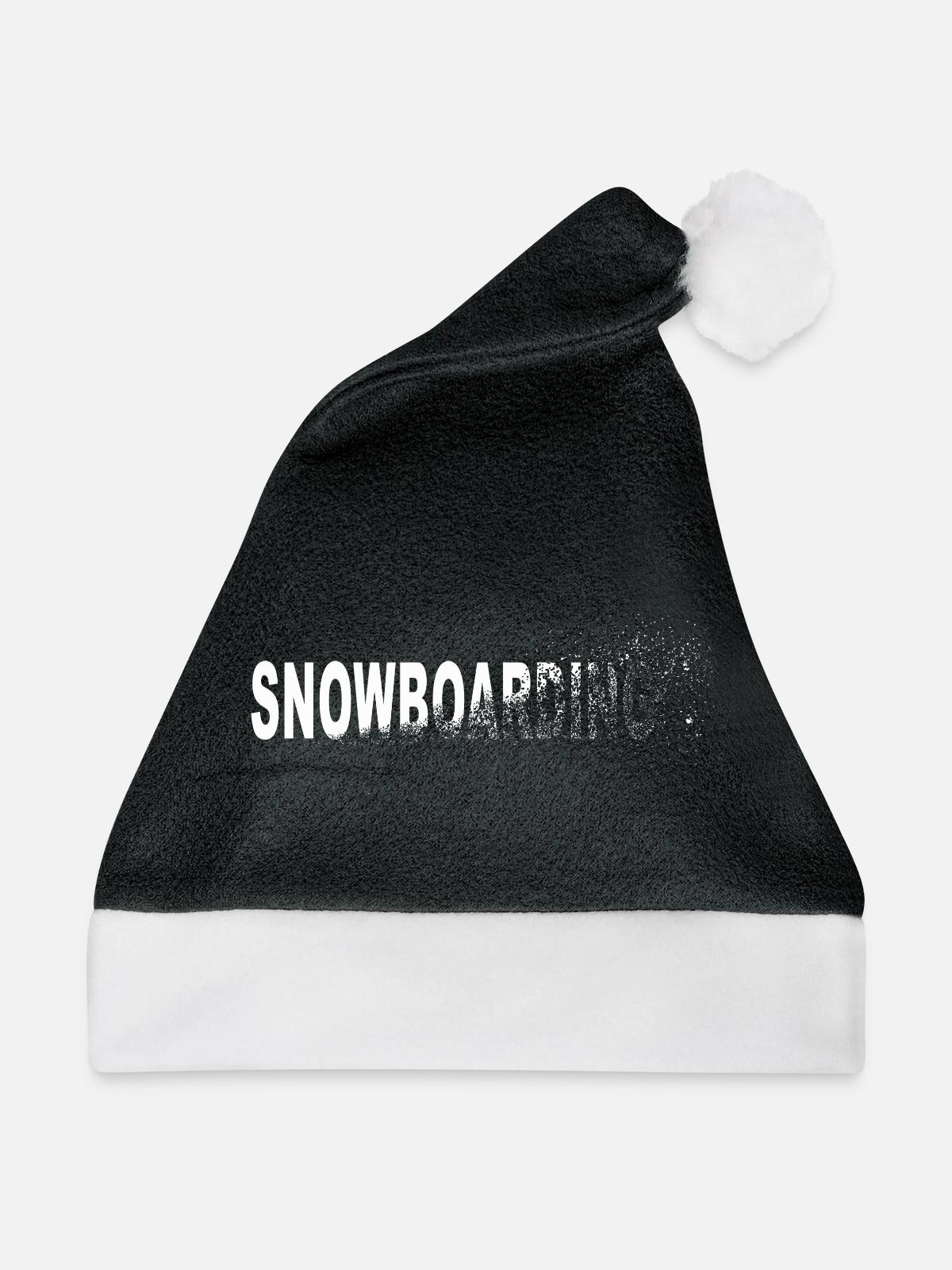 Snowboarding - Weihnachtsmütze - Schwarz/Weiß - Vorne