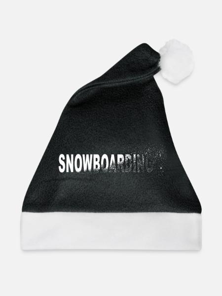 Snowboarding - Weihnachtsmütze - Schwarz/Weiß - Vorne
