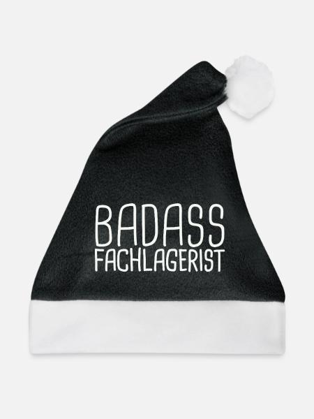 Fachlagerist Badass - Weihnachtsmütze - Schwarz/Weiß