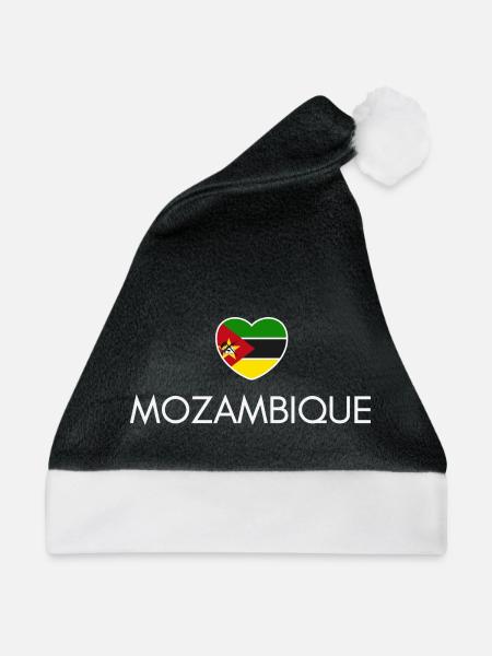 Ich liebe Mosambik, Herz Mosambik - Weihnachtsmütze - Schwarz/Weiß