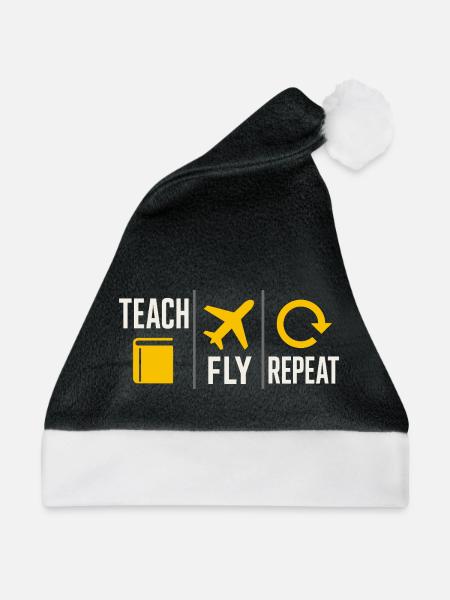 Fluglehrer Cfi Pilot Luftfahrtlehrer - Weihnachtsmütze - Schwarz/Weiß