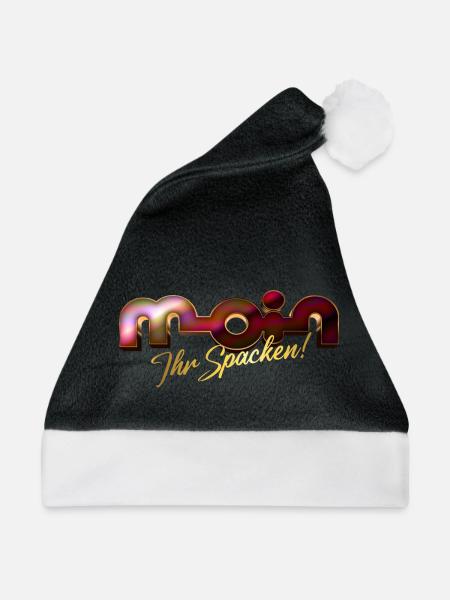Moin ihr Spacken! - Weihnachtsmütze - Schwarz/Weiß