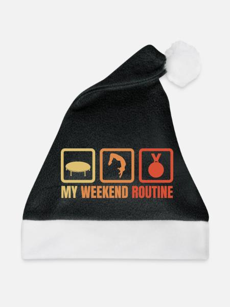 Meine Wochenend Routine - Weihnachtsmütze - Schwarz/Weiß