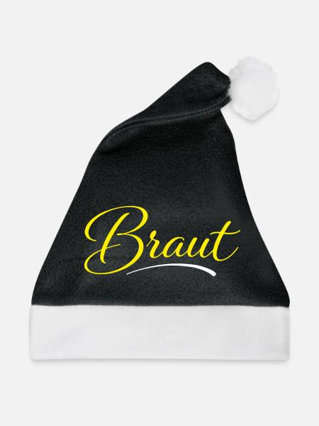 Braut - Weihnachtsmütze - Schwarz/Weiß