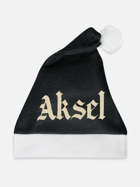 Aksel Fraktur Schrift - Weihnachtsmütze - Schwarz/Weiß