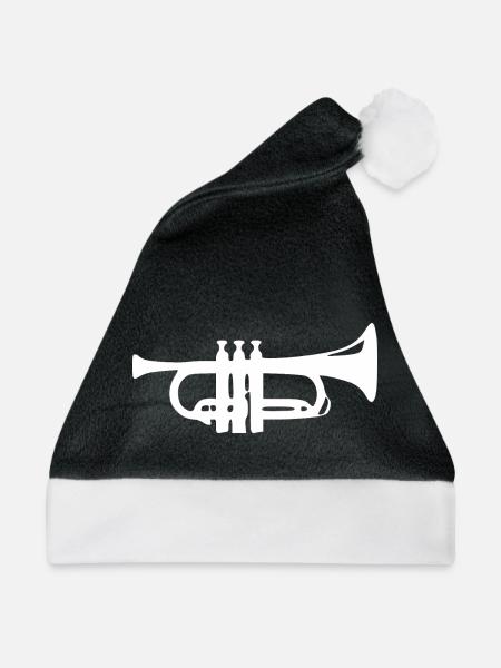 Trompete Geschenk Musiker Blasmusik - Weihnachtsmütze - Schwarz/Weiß