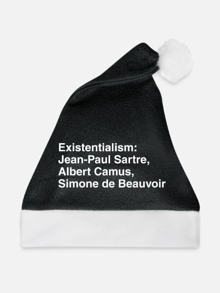 Existentialismus-Trio: Sartre Camus Beauvoir - Weihnachtsmütze - Schwarz/Weiß - Vorne