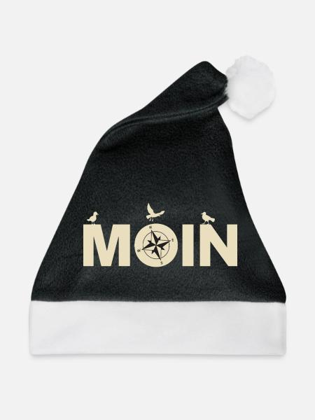 Moin - Weihnachtsmütze - Schwarz/Weiß