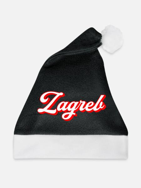 Zagreb Script Retro - Weihnachtsmütze - Schwarz/Weiß