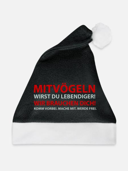MITVÖGELN Wir brauchen dich - Weihnachtsmütze - Schwarz/Weiß