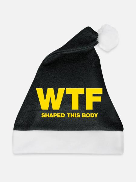 WTF shaped this body - Weihnachtsmütze - Schwarz/Weiß