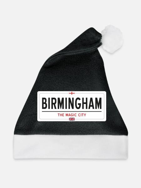 Ortsschild in Birmingham - Weihnachtsmütze - Schwarz/Weiß - Vorne